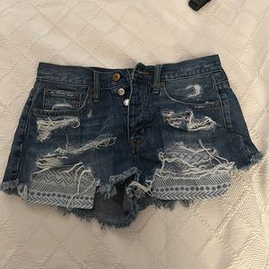 Jean shorts Aztec pockets